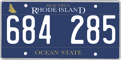 RI license plate 684285