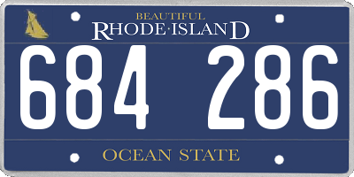 RI license plate 684286