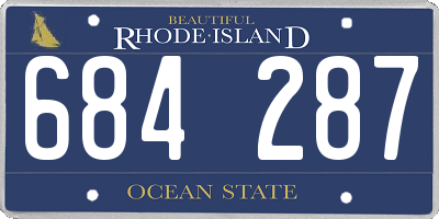 RI license plate 684287