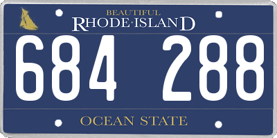 RI license plate 684288