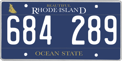 RI license plate 684289