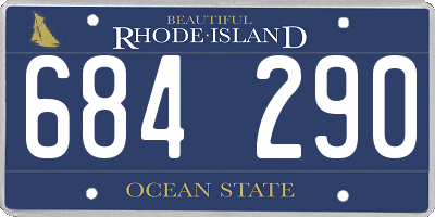RI license plate 684290