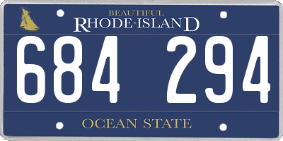 RI license plate 684294