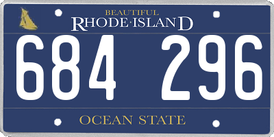 RI license plate 684296