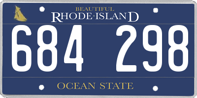 RI license plate 684298