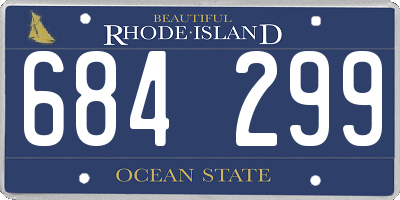 RI license plate 684299