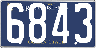 RI license plate 6843