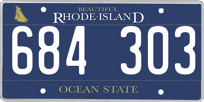 RI license plate 684303