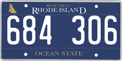 RI license plate 684306