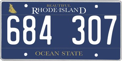 RI license plate 684307