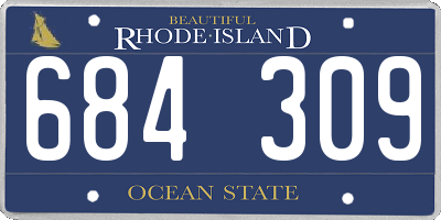 RI license plate 684309