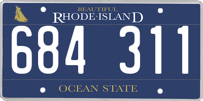 RI license plate 684311