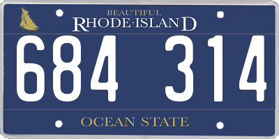 RI license plate 684314