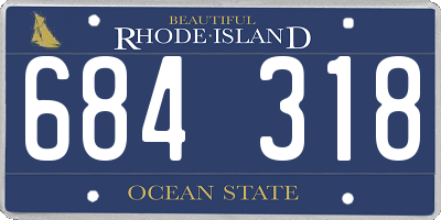 RI license plate 684318