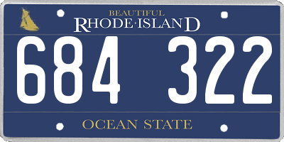 RI license plate 684322