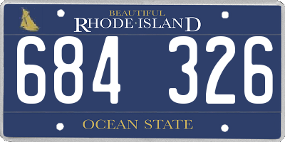 RI license plate 684326