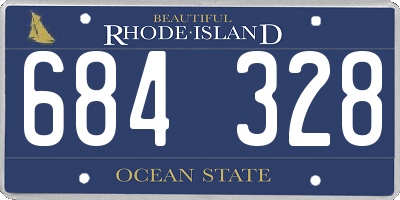 RI license plate 684328