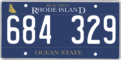 RI license plate 684329