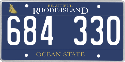 RI license plate 684330