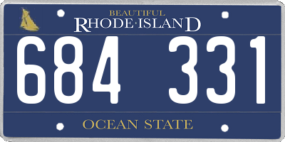 RI license plate 684331