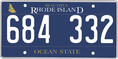 RI license plate 684332