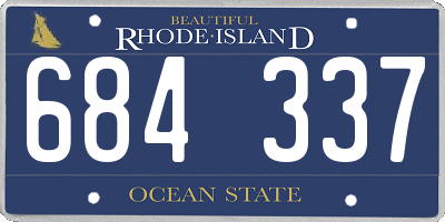 RI license plate 684337