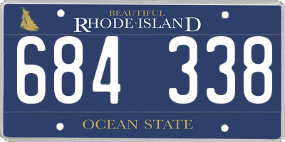 RI license plate 684338