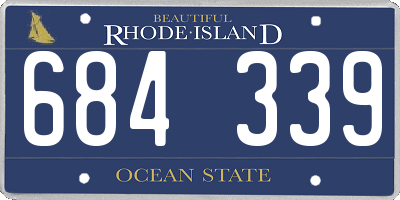 RI license plate 684339
