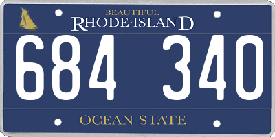 RI license plate 684340