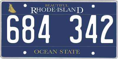 RI license plate 684342