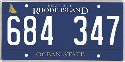 RI license plate 684347