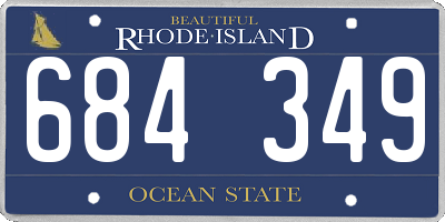 RI license plate 684349