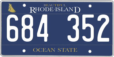 RI license plate 684352