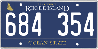 RI license plate 684354