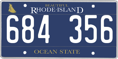 RI license plate 684356