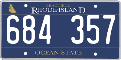 RI license plate 684357