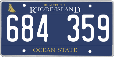 RI license plate 684359
