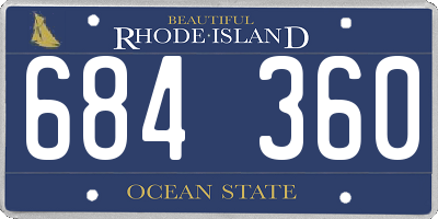 RI license plate 684360