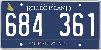 RI license plate 684361