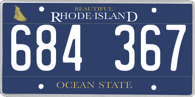 RI license plate 684367