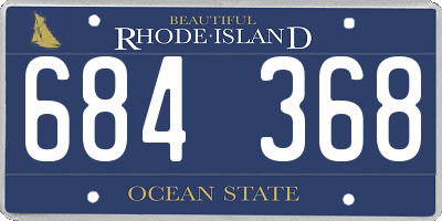 RI license plate 684368