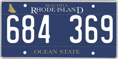 RI license plate 684369