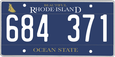 RI license plate 684371