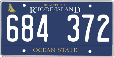 RI license plate 684372