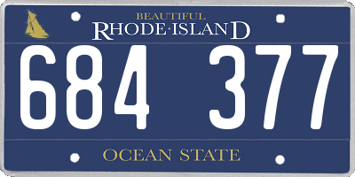 RI license plate 684377