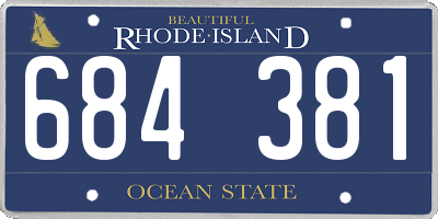 RI license plate 684381