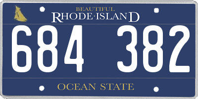 RI license plate 684382