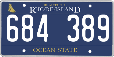 RI license plate 684389