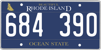 RI license plate 684390