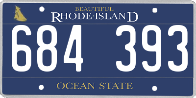 RI license plate 684393